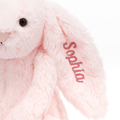Lapin rose timide personnalisé Medium