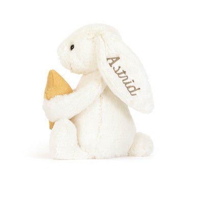 Lapin crème personnalisé avec étoile