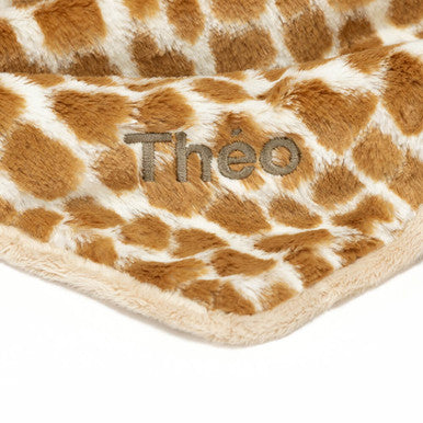 Doudou girafe timide personnalisé