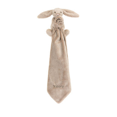 Sucette personnalisée en forme de lapin beige timide