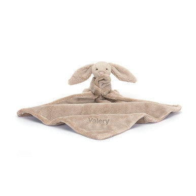 Sucette personnalisée en forme de lapin beige timide