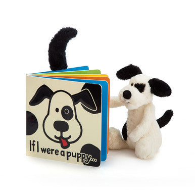 Si j'étais un livre pour chiots et un petit chiot timide